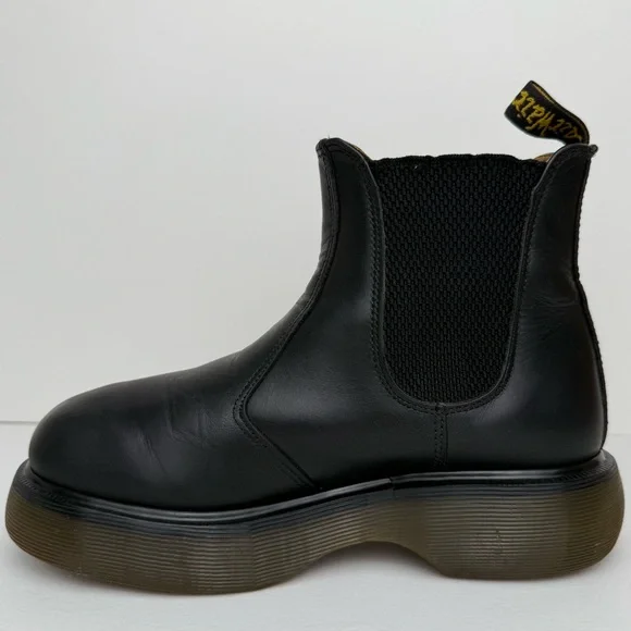 Vintage Dr. Martens 2976 Chelsea Black Greasy Chunky Club MIE Boots UK 4 - Picture 6 of 15